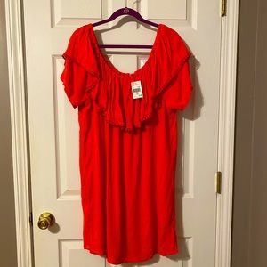 NWT Women’s Coral Shawl Collar Mini Dress - Sz XXL